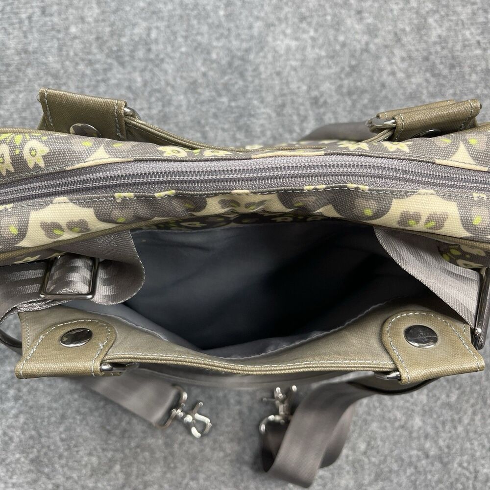 Petunia Pickle Bottom Sashay Satchel Backpack Coated Canvas Misted Marseille - Picture 12 of 16
